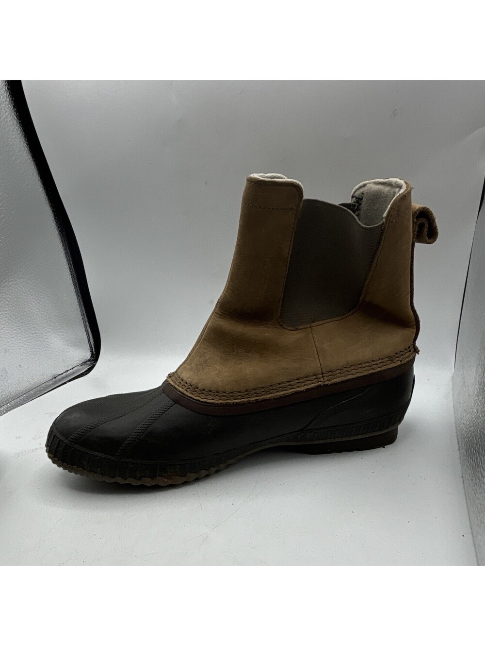 Sorel Men’s Waterproof Duck Chelsea Pull-On Ankle Boots Brown/Black Size 14 - Picture 5 of 10